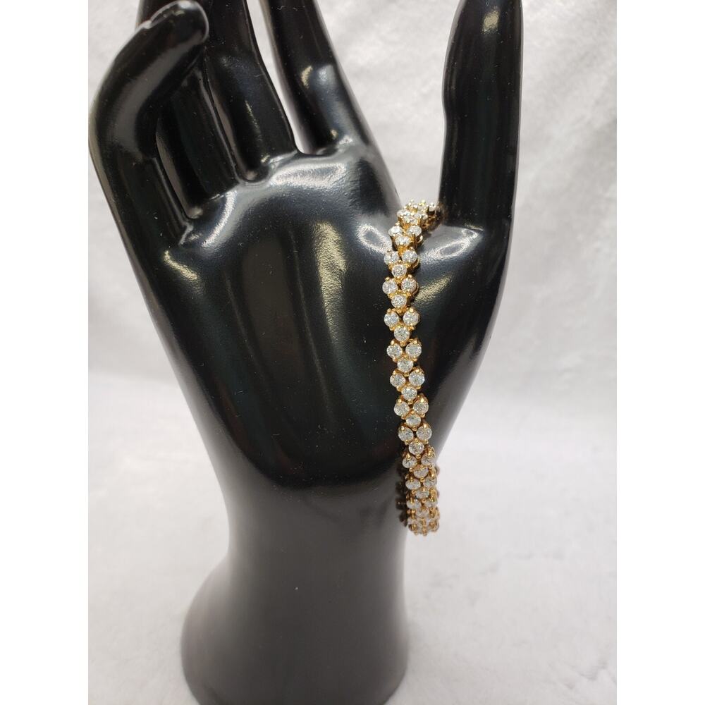 Sign Lind 14k gold Plated CZ Tennis Bracelet
